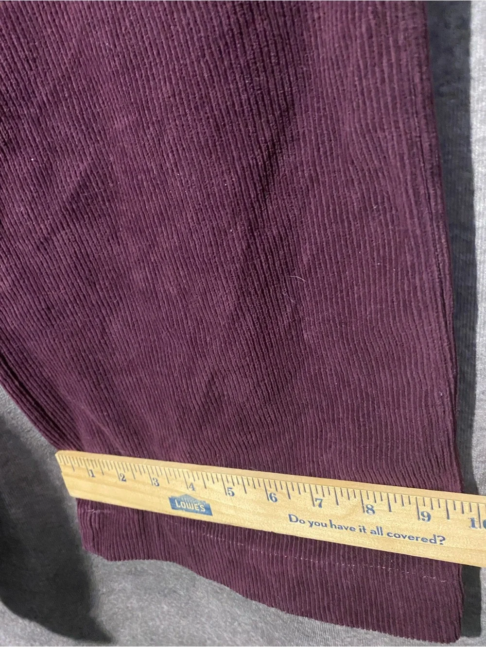 Lands End Womens M 10 12 Corduroy Pants Elastic Waist Pull On Pocket Plum